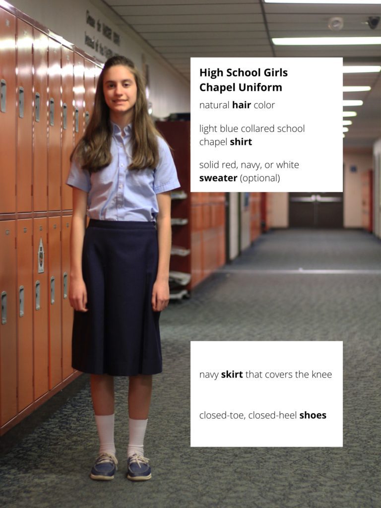 High School Girls Chapel Uniform